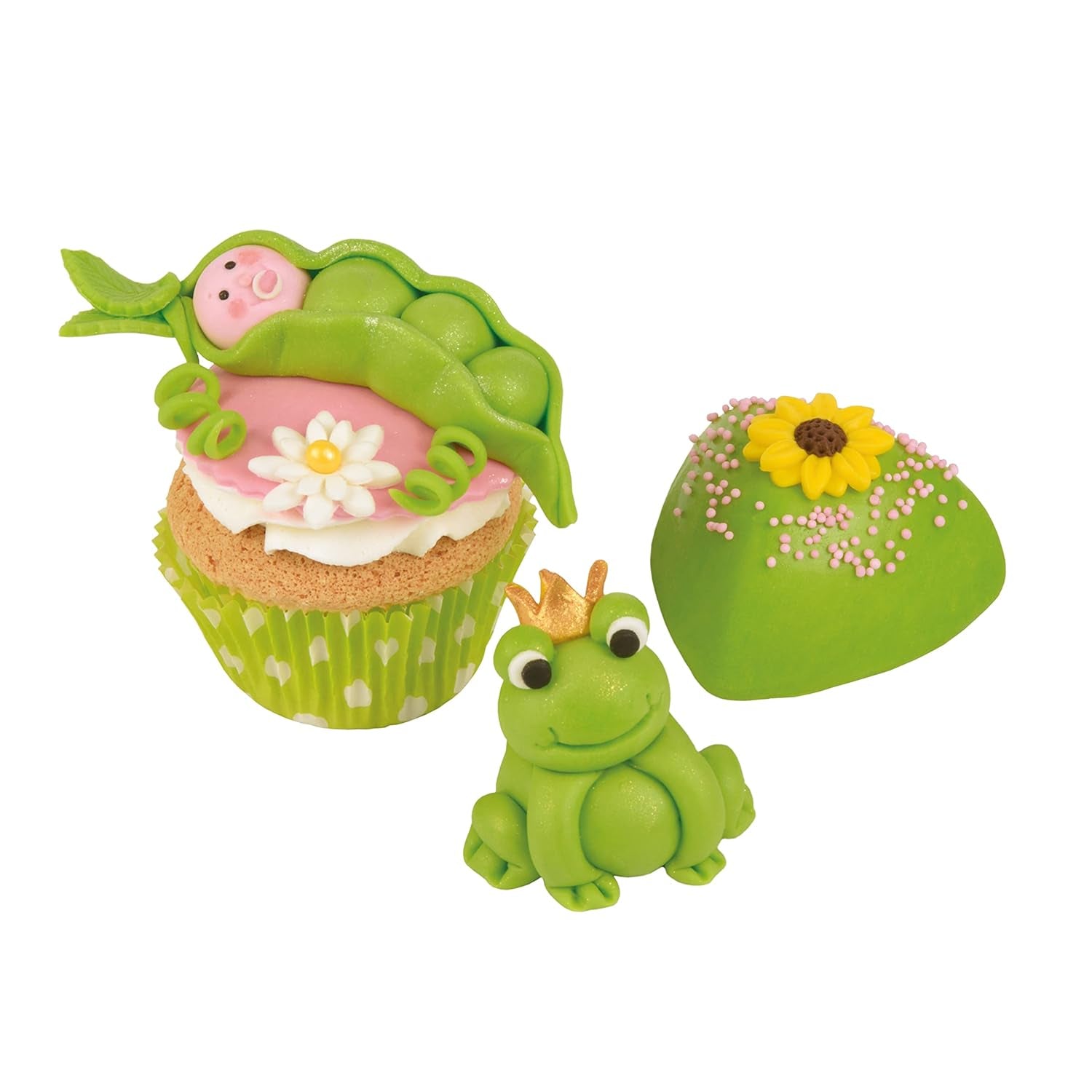 Günthart BackDecor 250 fondant verde, 100% vegan, fără ulei de palmier, rezistent la rupere pentru a acoperi prăjituri și produse de patiserie, potrivit pentru modelare, pachet de 2 (1 x 250 g) Pasta de zahar Naty Shop