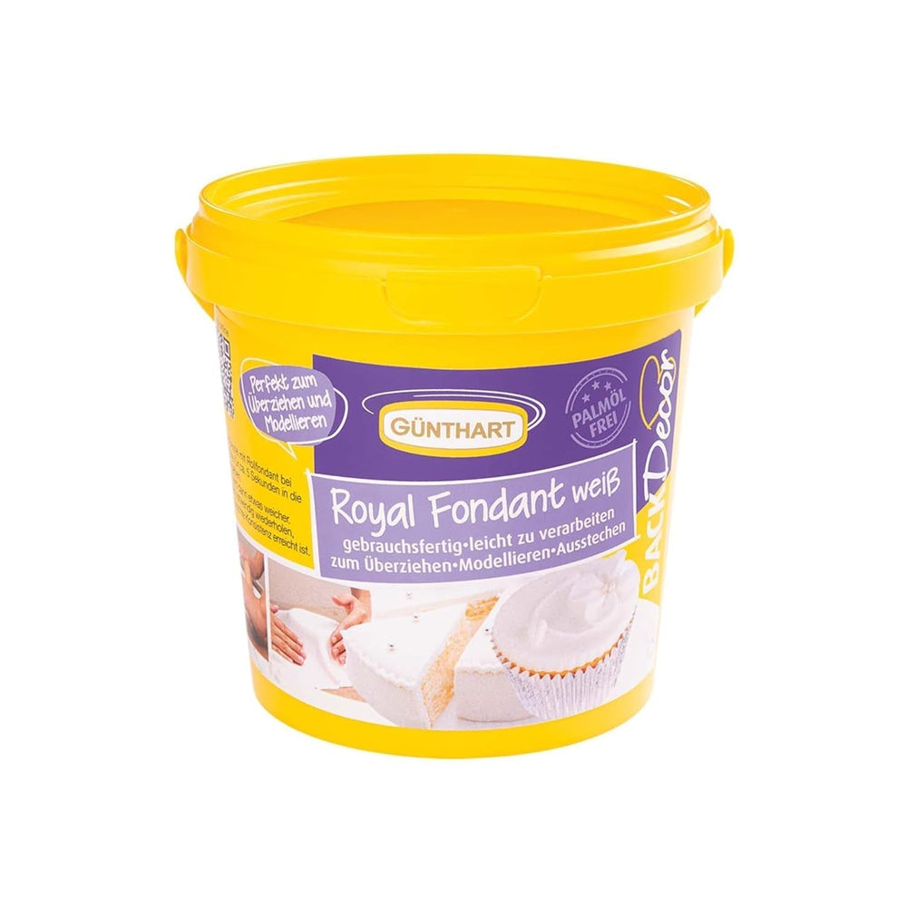Günthart BackDecor 800 g fondant alb Masă decorativă albă pentru acoperire, glazurare prăjituri sau modelare, fără ulei de palmier, gata de utilizare și ușor de lucrat Pasta de zahar Naty Shop Default Title