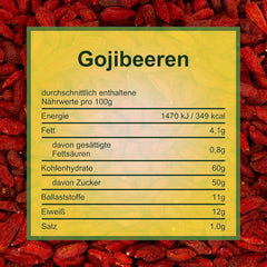 Howa Premium Goji Berries 1 KG sec - non traité, naturel - superaliment d'Asie - idéal pour cuisiner, pâtisserie ou comme collation saine - Baies de Goji 1000 g Produits déshydratés Naty Shop
