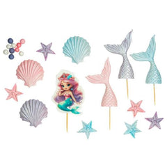 Lot de 14 décorations comestibles, La Petite Sirène