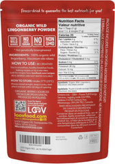 Poudre de myrtille bio LOOV, composée à 100% de myrtilles sauvages entières lyophilisées récoltées dans les forêts du nord de l'Europe, 113g, sans sucre ajouté Naty Shop Produits Déshydratés