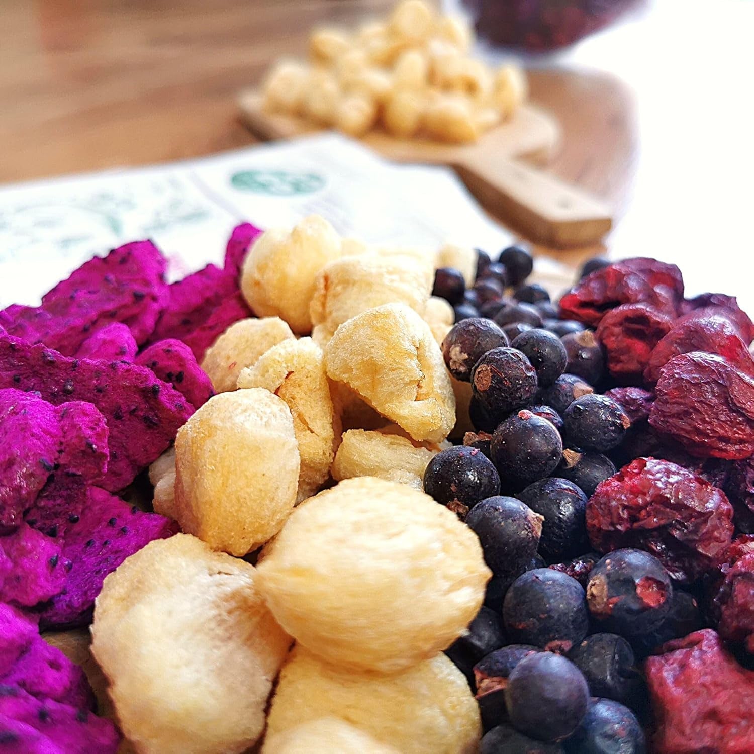 Lychee liofilizat | 100% Lychee fructe uscate liofilizate | uscate natural Vegan fără gluten | Nu Lychee suc Lychee sirop | Freeze Dried Fruit Tropical Litchi | ZingyZoo Produse deshidratate Naty Shop