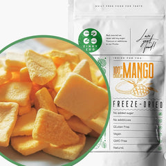 Mango liofilizat | Fără zahăr adăugat Mango liofilizat | Mango liofilizat Mango fructe Mango uscat | Mango uscat Fructe uscate fără aditivi | Mango uscat ZingyZoo (100g) Produse deshidratate Naty Shop Bucăți 100G