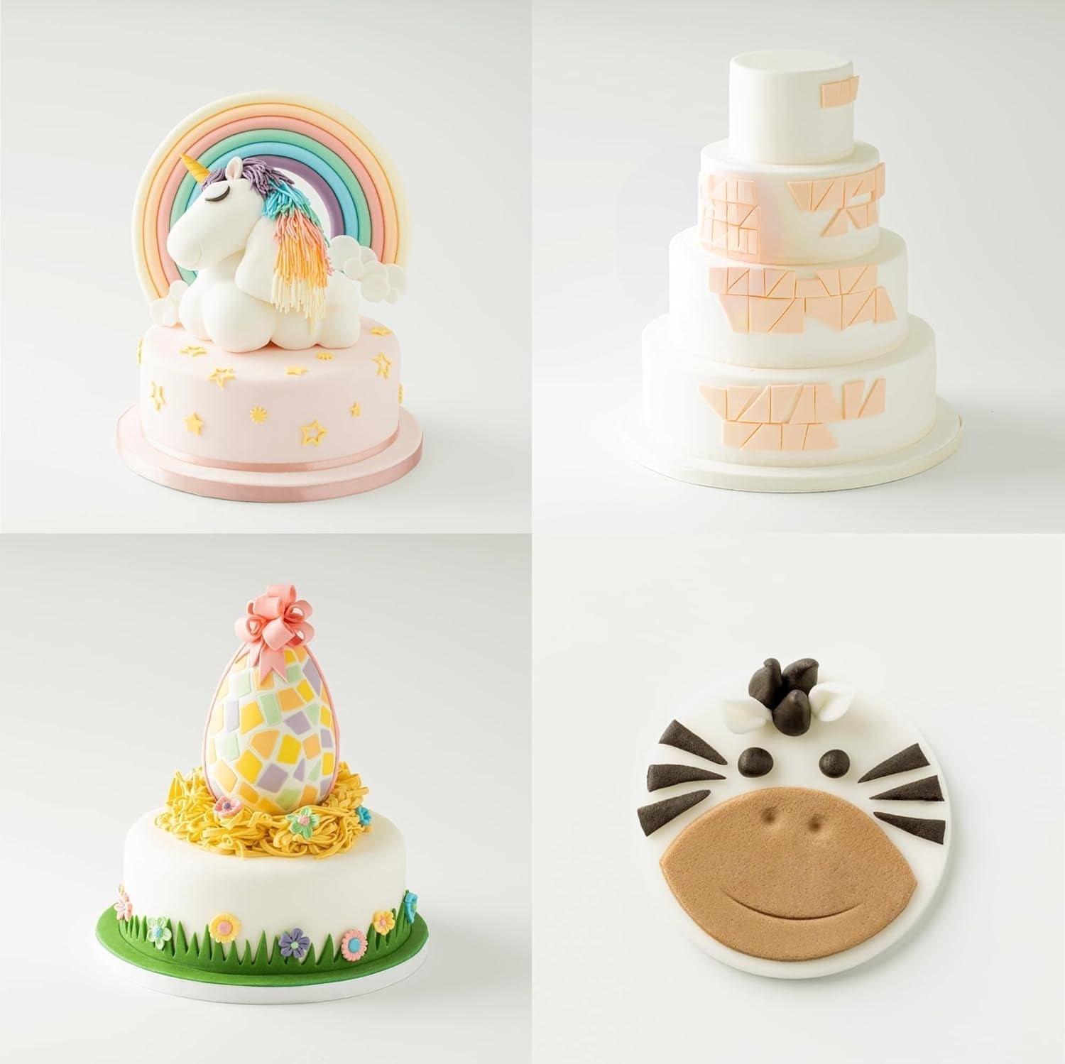 Massa Ticino Set 1x Fondant alb 250g și 1x Fondant negru 250g - Pastă de zahăr premium pentru prăjituri, roll fondant - Perfect pentru prăjituri, modelare și decorațiuni - Fondant pentru brutari profesioniști și amatori Pasta de zahar Naty Shop