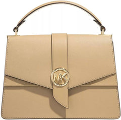 Michael Kors Ladies Md Th Satchel Green Bag Sac Femme Naty Shop Camel