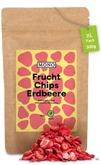 Mono chipsuri liofilizate - 300g chipsuri de căpșuni din căpșuni 100% naturale - fructe tropicale uscate - fructe uscate de căpșuni - gustare pentru muesli și deserturi - chipsuri de căpșuni Produse deshidratate Naty Shop Căpșuni