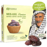 NABALI FAIRKOST FOR ALL Dattes Medjool Medjoul de Palestine - 100% naturel vegan aromatique traditionnel frais et oriental I sans conservateurs 5 kg (1 paquet), Petit/Moyen Produits déshydratés Naty Shop 5 kg (1 paquet), Petit/Moyen