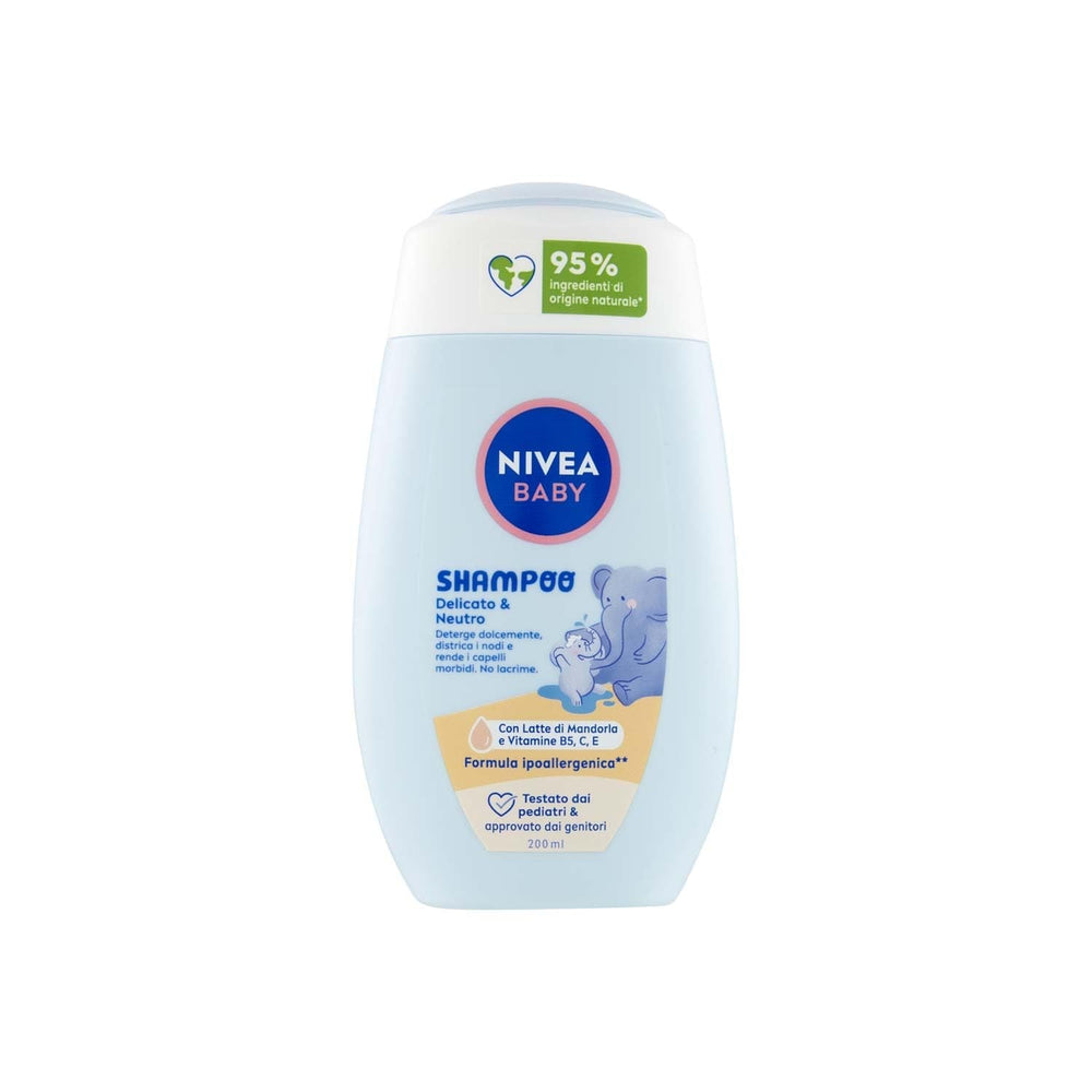 NIVEA BABY Shampoing Doux & Neutre 200 ml - Avec protection contre les déchirures, sans sulfate, pour des cheveux doux et sans enchevêtrement Enfants - Bains et soins Naty Shop Default title