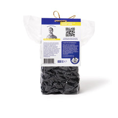 PAKKA - Raisins secs de Boukhara biologiques et équitables 600 g de raisins noirs géants de Boukhara sans pépins séchés à l'ombre, sans huile, si collants, sans soufre, directement des petits agriculteurs de Samarkand en Ouzbékistan 600 g Naty Shop Produits déshydratés