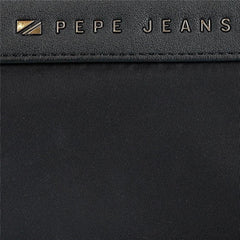 Pepe jeans Joumma Bags Morgan sac à dos décontracté, sacs de voyage, beige et noir, simili cuir pour femme, noir, taille unique, porte-monnaie Portefeuille Femme Naty Shop
