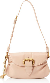 Pinko Jolene, Mini sac à bandoulière en veau cristal pour femmes, O81m_Chocolate Gold Sacs pour femmes Naty Shop Default Title