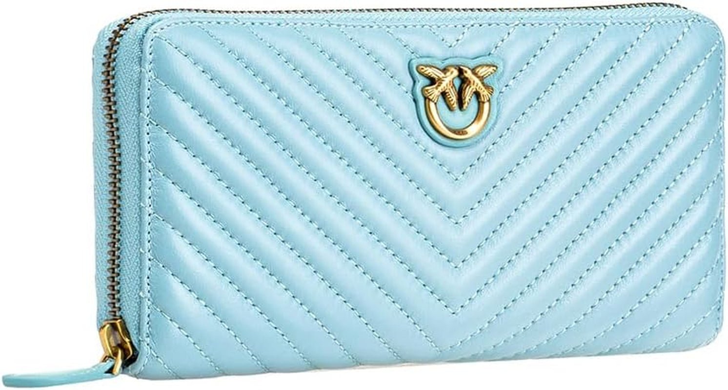 Pinko Women's Ryder Zip Around Sheep Nappa C Travel Accessories Wallet Portofel Femei Naty Shop