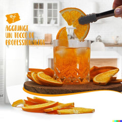 Portocale proaspete liofilizate în jumătăți de felii - portocale reci deshidratate pentru cocktailuri profesionale fructe proaspete liofilizate fructe uscate pentru cocktailuri -1 litru pachet aprox. 70 Produse deshidratate Naty Shop