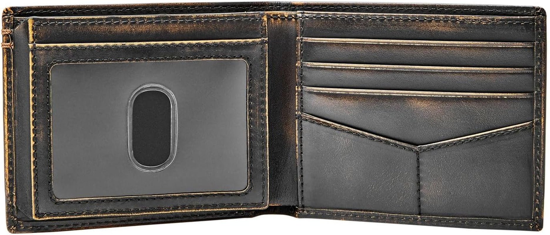 Portofel bifold din piele Fossil Wade pentru bărbați 11,43 cm L x 1,905 cm l x 8,89 cm H Portofel Barbati Naty Shop