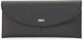 DKNY Phoenix Flap Wallet Femme Naty Shop Portefeuille Noir/Argent Taille Unique