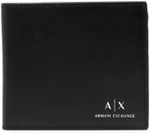 Armani Exchange Portefeuille avec logo A|X en cuir lisse, noir Naty Shop Wallet Default Title pour homme