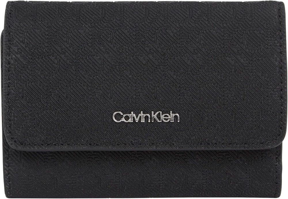 Portefeuille femme Calvin Klein Must Small Trifold Mono Klein, Noir (Black Mono), taille unique Portefeuille femme Naty Shop Default Title