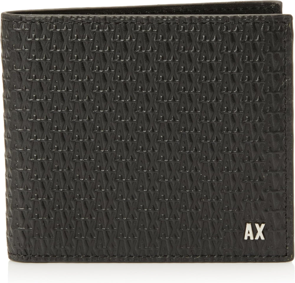 Elba, Essential, Mini portefeuille à deux volets avec logo en métal pour homme Armani Exchange Portefeuille pour homme Naty Shop Titre par défaut