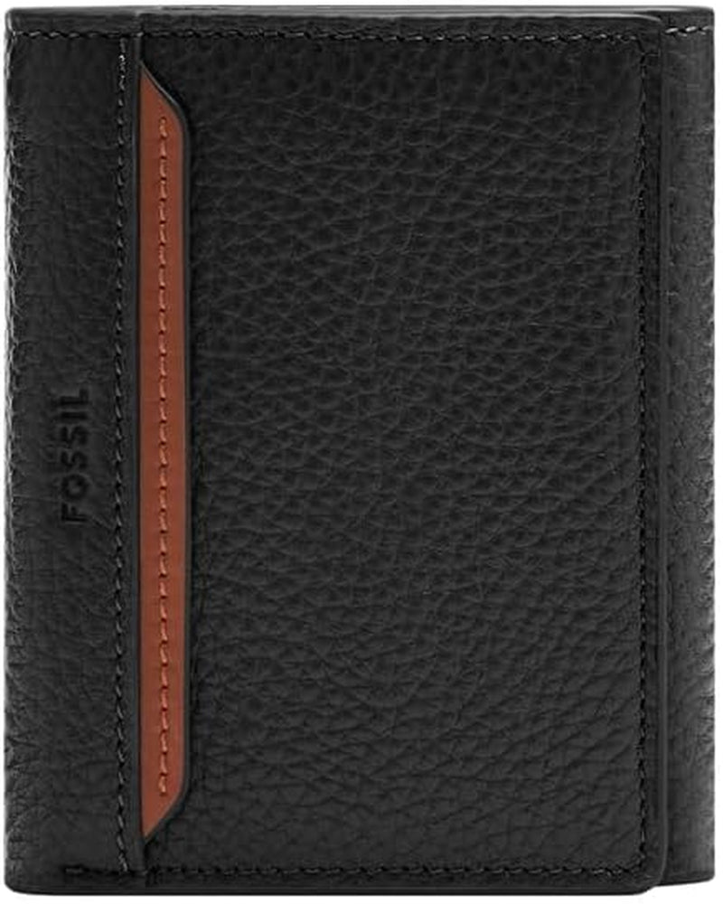Fossil Huntington Tri-Fold Portefeuille pour hommes Naty Shop Portefeuille pour hommes Noir S
