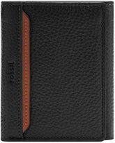 Portofel Fossil Huntington Tri-Fold pentru bărbați Portofel Barbati Naty Shop Negru S