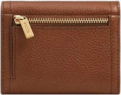 Portefeuille à trois volets Fossil Logan pour femme, marron Naty Shop Portefeuille pour femme