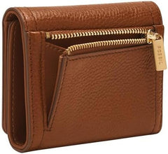 Portefeuille à trois volets Fossil Logan pour femme, marron Naty Shop Portefeuille pour femme