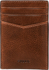 Fossil Portefeuille pour cartes en cuir Andrew pour hommes Cognac 7,2 cm L x 0,5 cm L x 10 cm H ML4173222 Portefeuille pour hommes Naty Shop Titre par défaut