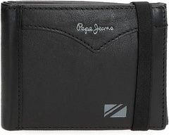 Portefeuille veste Pepe Jeans avec sangle élastique, taille unique Portefeuille homme Naty Shop Noir