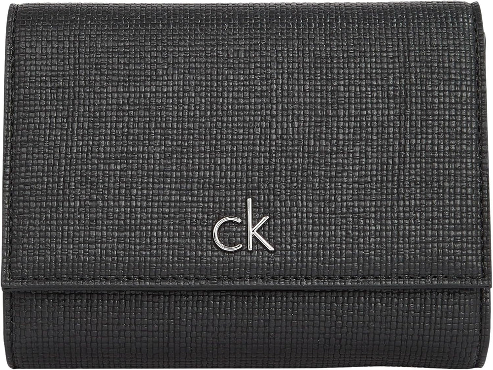 Calvin Klein Women's Daily Medium Trifold Klein Wallet, Noir (Ck Black), Taille Réelle Portefeuille Femme Naty Shop Default Title