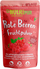 Poudre de fruits rouges : 100g de framboises, groseilles et fraises lyophilisées - fruits secs sans sucre ajouté, sans encre - bol à smoothie, poudre de smoothie - topping de NutriPur Produits déshydratés Naty Shop Titre par défaut