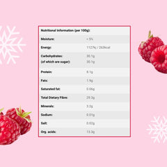Poudre de framboise lyophilisée 100g - Poudre de fruits lyophilisés - Poudre de framboise lyophilisée pour pâtisserie, smoothies et muesli - Poudre de framboise 100% naturelle sans additifs Produits déshydratés Naty Shop