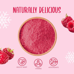 Poudre de framboise lyophilisée 100g - Poudre de fruits lyophilisés - Poudre de framboise lyophilisée pour pâtisserie, smoothies et muesli - Poudre de framboise 100% naturelle sans additifs Produits déshydratés Naty Shop