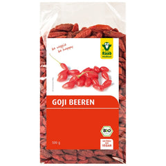 Baies de Goji biologiques Raab Vitalfood, haute qualité, contrôle des résidus, testées en laboratoire, sans soufre, sans additifs, végétaliennes, riches en fer naturel, potassium, vitamine C, goji, 1 paquet (250 g) Naty Shop Produits déshydratés 500 grammes