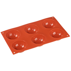 Forme Hémisphères En Silicone 6 Cavités - Résistant De -60°C Jusqu'à 230°C Adapté Au Four Micro-Ondes Congélateur Lave-Vaisselle