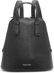 Calvin Klein Zina Sac à dos zippé pour femme Naty Shop Noir/argenté Taille unique