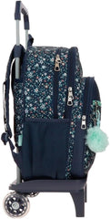 Rucsac școlar Pepe Jeans Alenka cu troler, albastru, 30 x 40 x 12 cm, poliester, 14,4 l, albastru, rucsac școlar cu troler Rucsacuri si ghiozdane premium Naty Shop