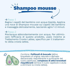 Shampoing mousse pour croûtes de lait, cheveux, bébés, enfants, toute la famille - Aide à éliminer les croûtes de lait, nettoyage doux, ne pique pas (150ml) Enfants - Bain et Soin Naty Shop