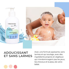 Shampoing et Gel nettoyant 2 en 1 Shampoing & Gel Nettoyant Doux Quotidien Bébé - vegan et bio - à 98% d'ingrédients d'origine naturelle - Shampoing sans larmes pour enfants et bébés - 300 ml Enfants - Bain et Soin Naty Shop