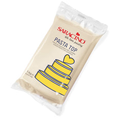 Saracino Fondant Top, Pâte à Sucre Pour Recouvrir 1 kg, Fabriquée en Italie Pâte à Sucre Naty Shop Jaune