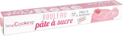 ScrapCooking - Rouleau de fondant rose â'¬ 36 cm - Fondant noir roulé 430 g - Cake topper fondant topper décoration pour gâteaux, pâtisserie, anniversaires, fêtes - Rose - 7264 Pâte à sucre Naty Shop Rose