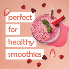 Fraises lyophilisées Seba Garden Premium, délicieuses fraises méditerranéennes, sans OGM et vegan (100 g) Produits déshydratés