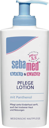 Sebamed Lotion de soin pour bébé et enfant au panthénol, pack de 2, 2 x 200 ml, prend soin en douceur de la peau délicate des enfants, également de la peau sèche et des irritations Enfants - Bain et soins Naty Shop 2-pack, 2 X 200 ml