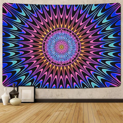 Tapisserie alishomtll mandala coloré black light art Accueil - Accessoires et Décorations Naty Shop
