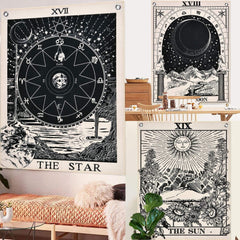 Tapisserie alishomtll jeu de tarot soleil lune étoiles Maison - Accessoires et Décorations Naty Shop