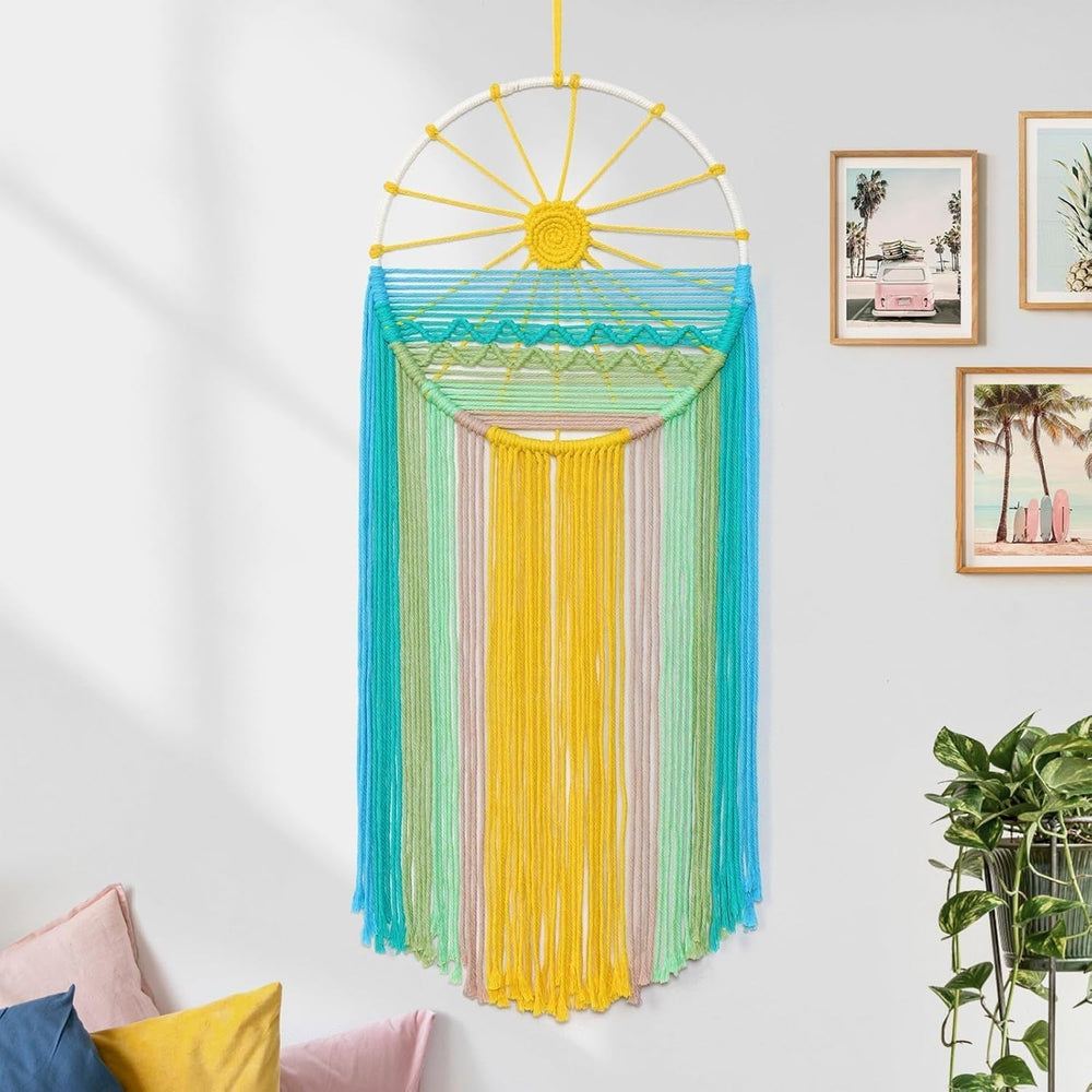 Tapisserie lomohoo dreamcatcher tapisserie modèle arc-en-ciel soleil chambre Maison - Accessoires et Décorations Naty Shop Rayon de soleil