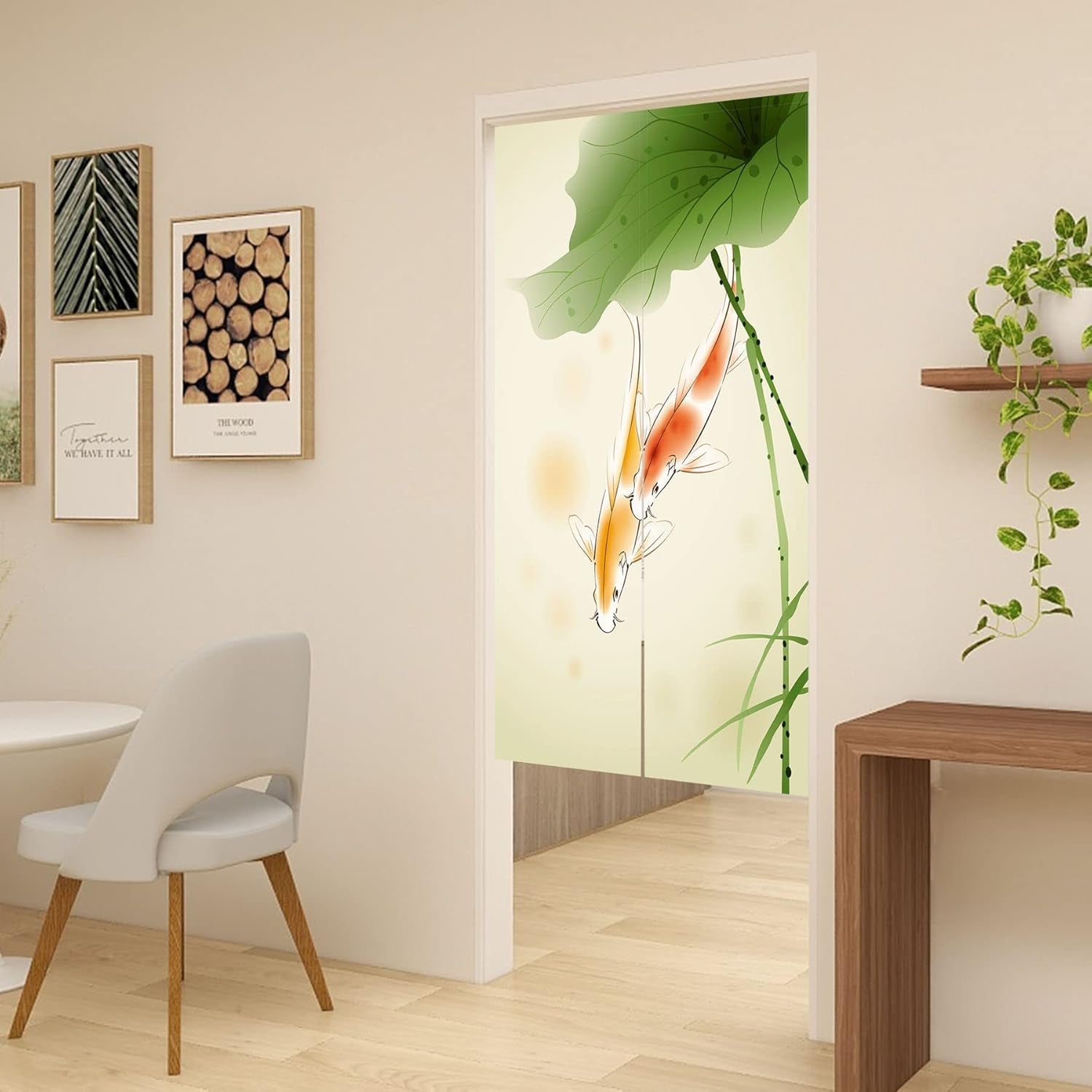 Tapiserie stil japonez lenjerie groasa noren lunga lotus Casa - Accesorii si Decoratiuni Naty Shop