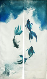 Tapiserie traditionala stil chinezesc pictura cerneala groasa noren Casa - Accesorii si Decoratiuni Naty Shop Imprimare pe o singură foaie H150 X W85 Cm (pachet de 1)