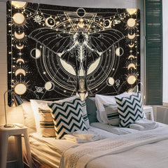 Tapisserie yrendenge papillon noir soleil lune naturel Maison - Accessoires et Décorations Naty Shop