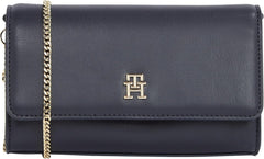 Tommy Hilfiger sac à bandoulière Eternity Chain Crossover sacs à bandoulière Femme Naty Shop Bleu (Space Blue)