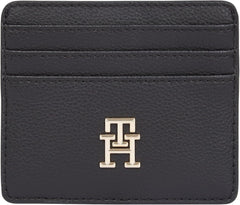 Porte-cartes pour femme Tommy Hilfiger Soft Logotape Small, noir, taille unique Portefeuille femme Naty Shop Titre par défaut
